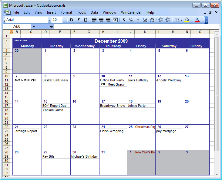 Microsoft Word 2007 Monthly Calendar Template Download Free Apps 