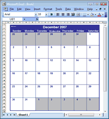 Excel Calendar