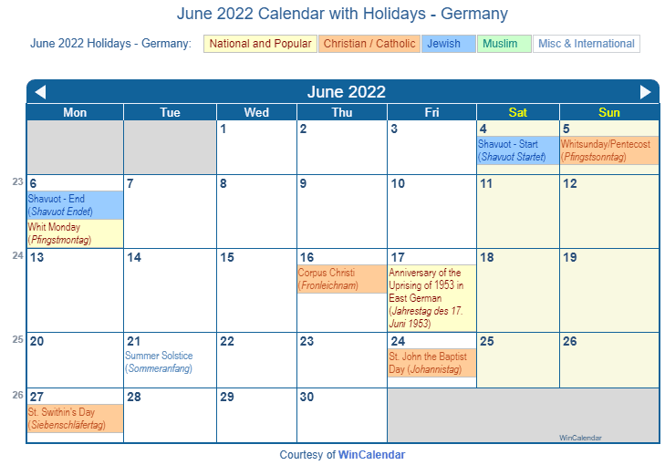 print friendly june 2022 germany calendar for printing