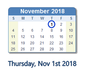 November 1, 2018 Date in History: News, Social Media & Day Info