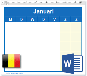regiment springen smeren 2016 Kalender met Belgische feestdagen- Downloaden als MS Word