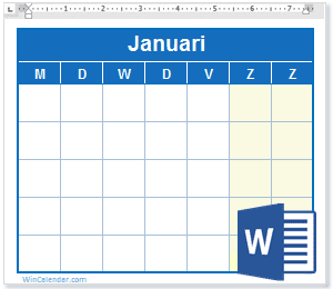 propeller zwavel invoer Gratis 2016 Kalender MS Word